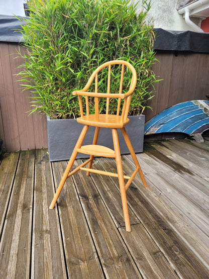 Chaise haute bébé Ikea Gulliver en hêtre cintré- Ref 348