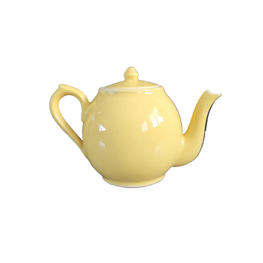 Théière ancienne jaune en porcelaine - 0,7L - Ref 890