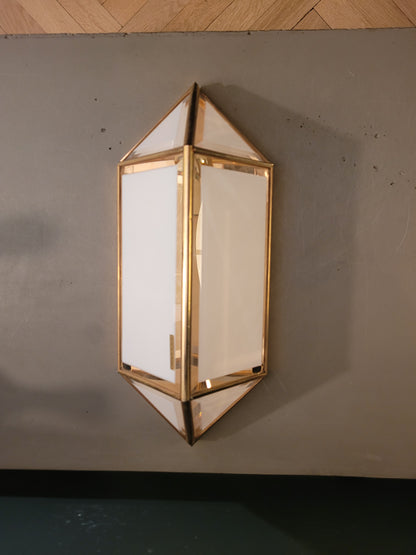 Applique italienne en verre et plaqué or 24 carats - Ref 666