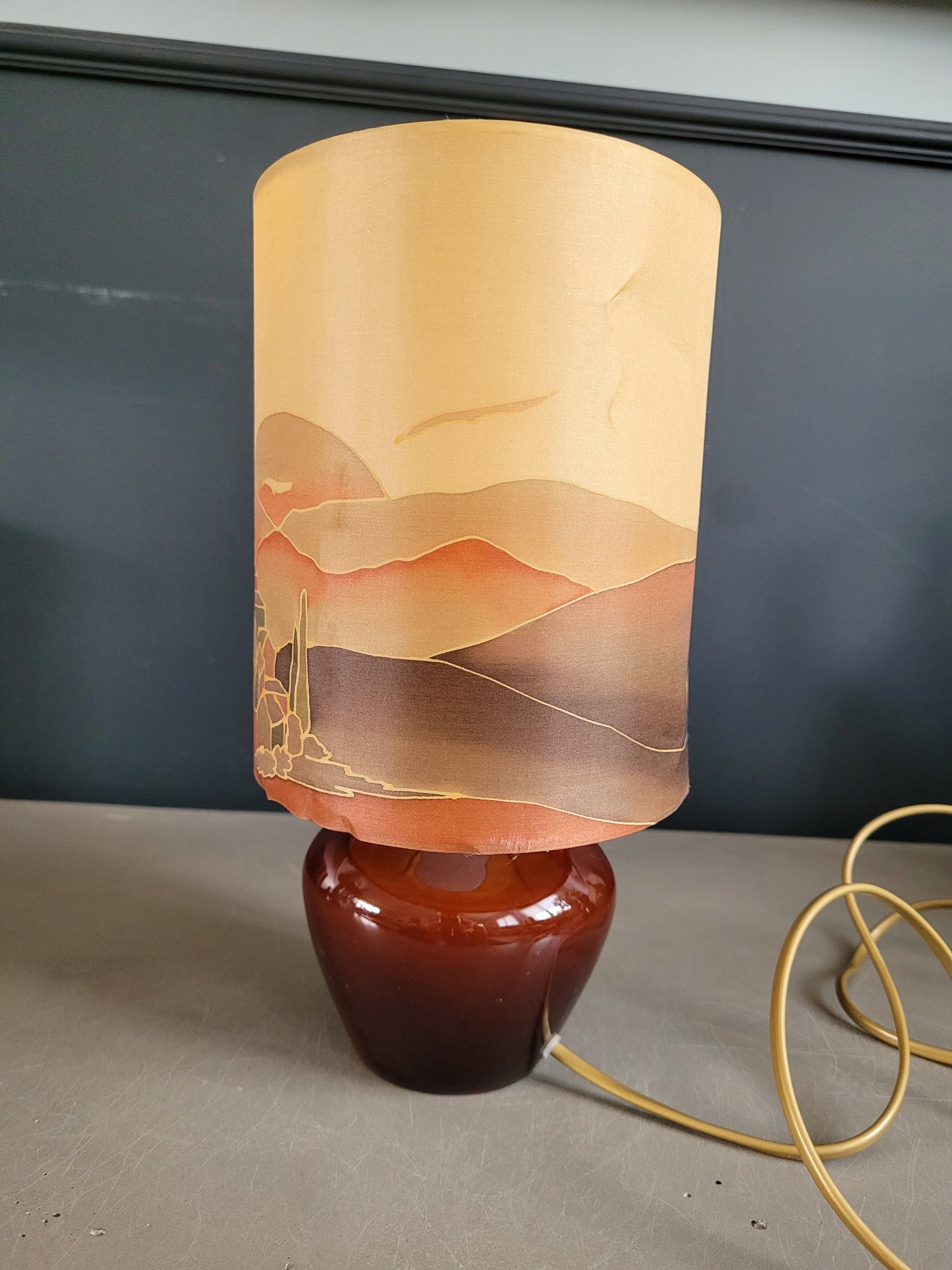 Lampe de table céramique et soie - Ref 500