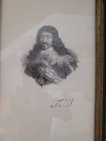 Lot de 4 portraits de Rois de France - Ref 463