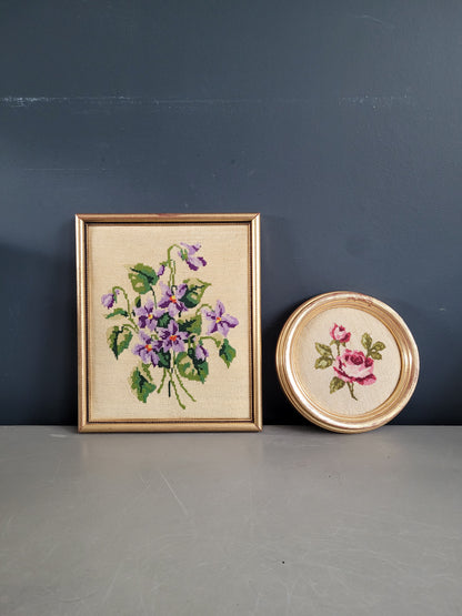 Paire de tableaux Broderies - Ref 1003