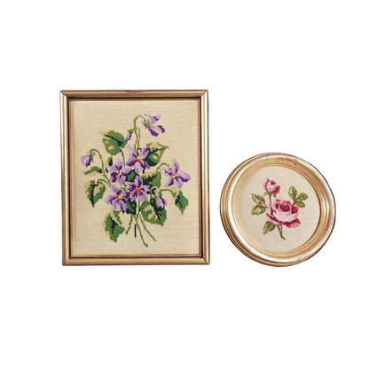 Paire de tableaux Broderies - Ref 1003