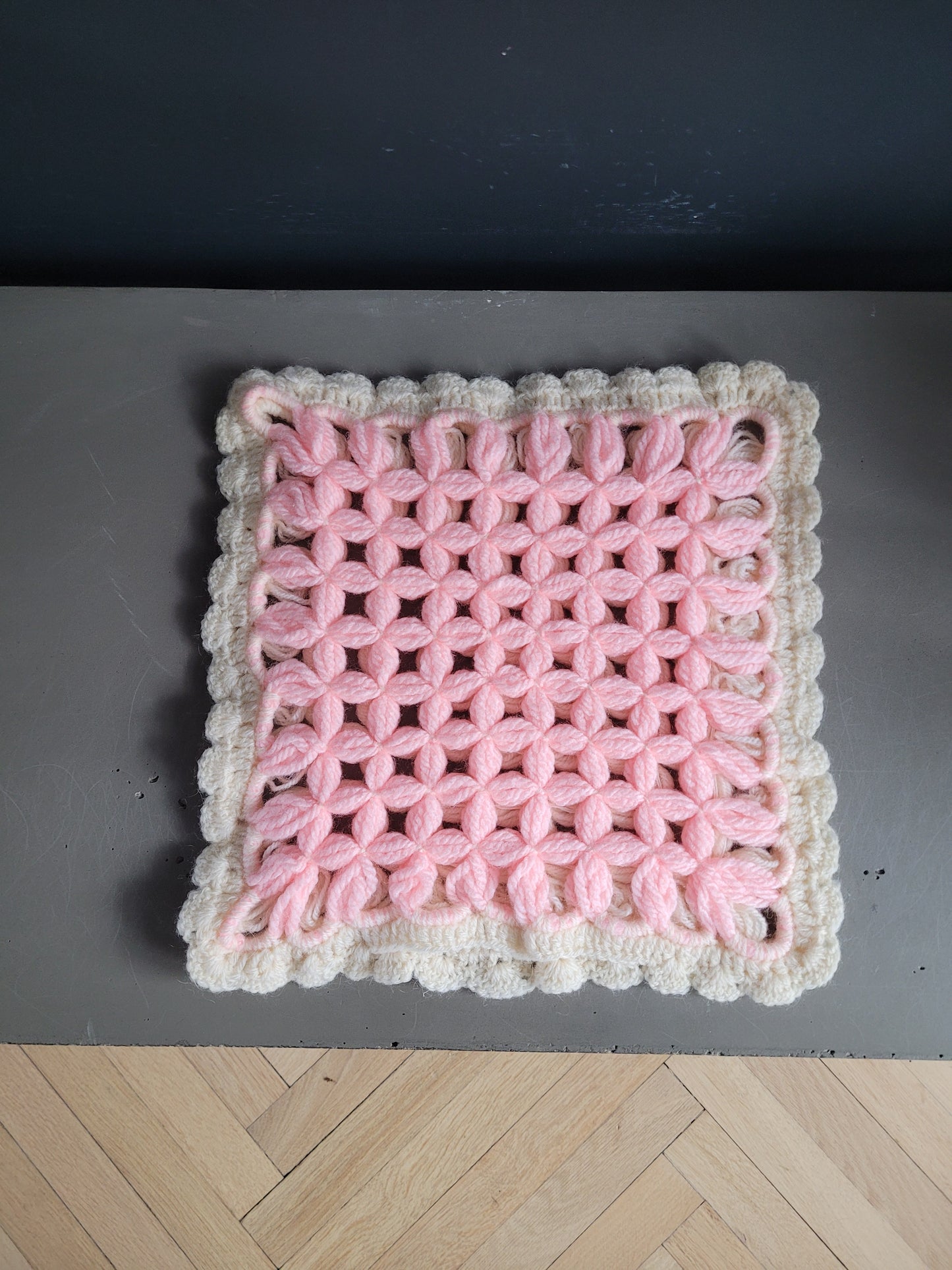 Housse de coussin en crochet 35x35 - Ref 770