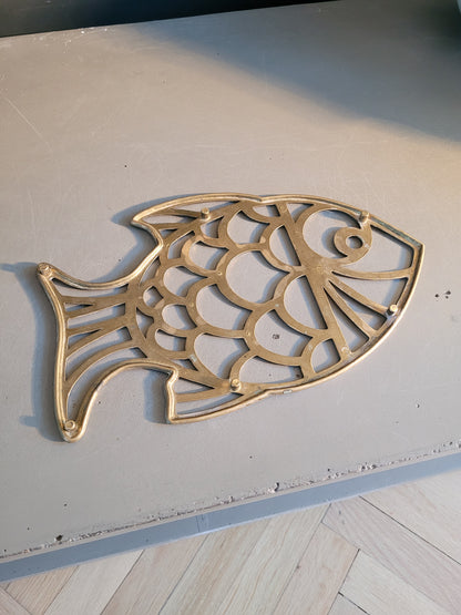 Dessous de plat poisson en laiton massif- Ref 734