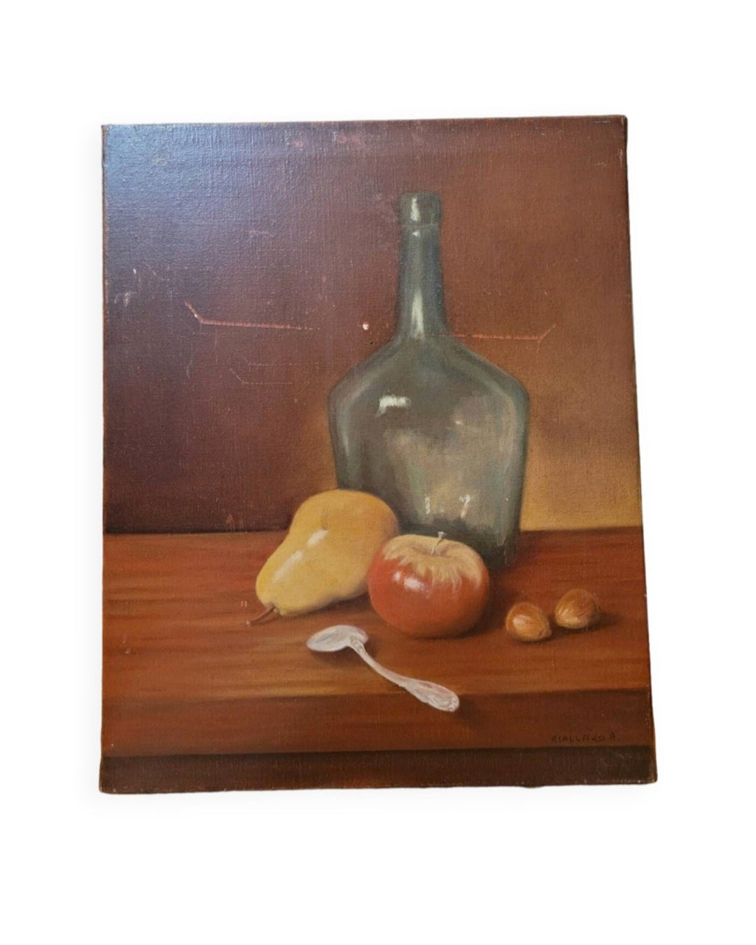 Tableau nature morte - huile sur toile - Signé Annie Rialland