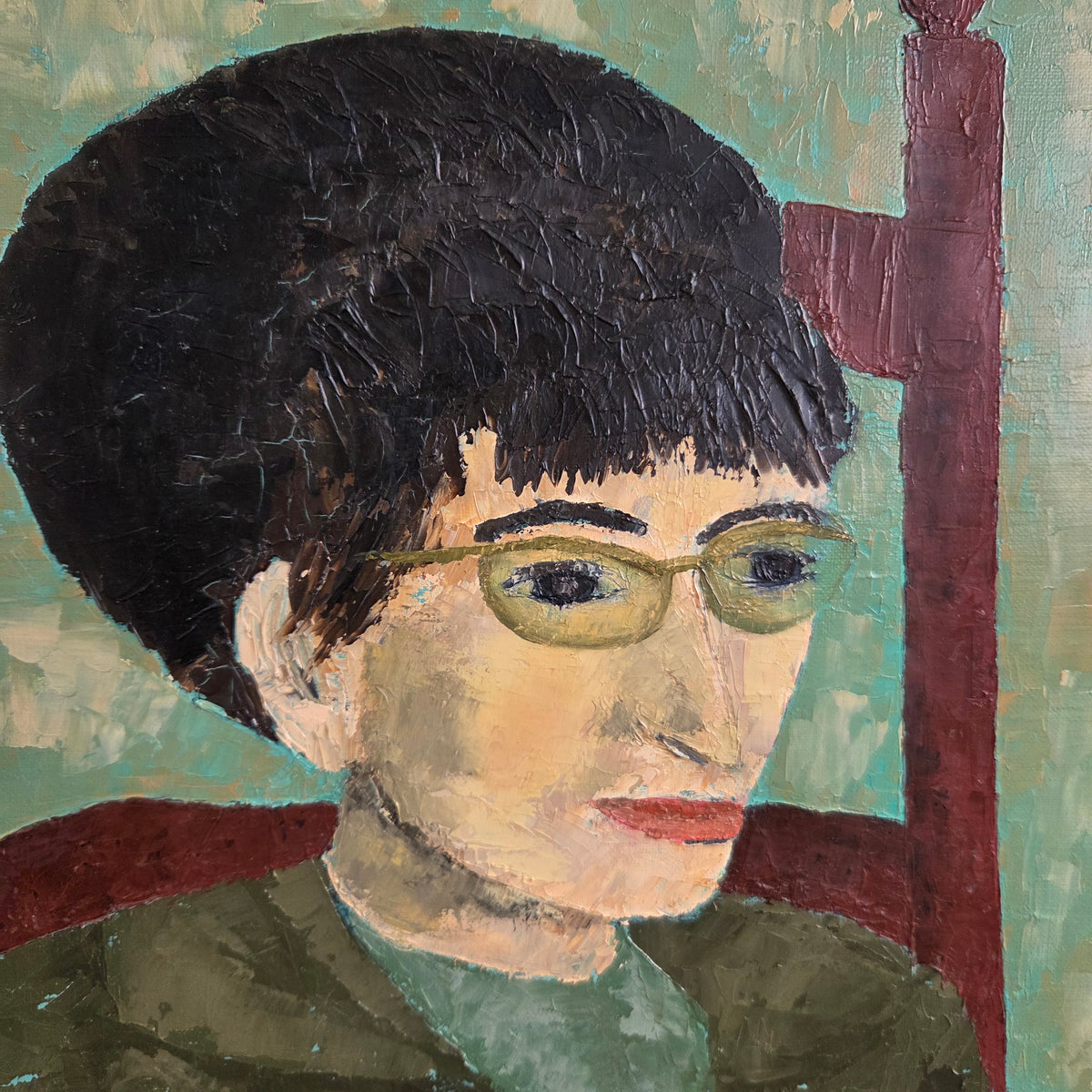 Portrait de Georgine Ducommun par Karl-Léo 1967 - Ref 1429