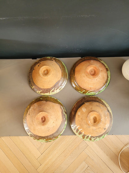 Saladier en terre cuite émaillée vert - Ref 791