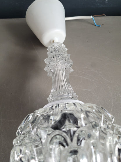 Suspension vintage en verre moulé - Ref 861