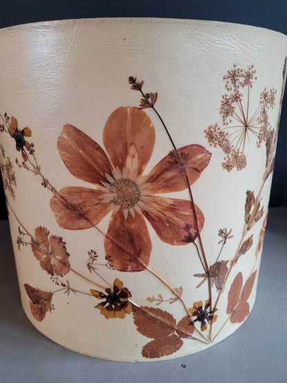 Grand abat-jour vintage fleurs séchées- Ref 805
