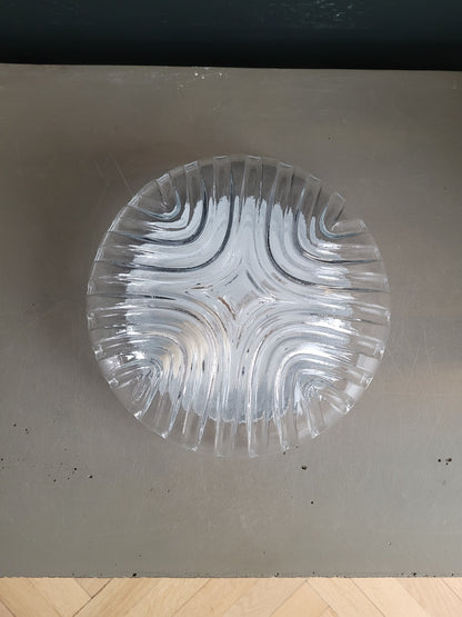 Plafonnier applique en verre moulé- Ref 757