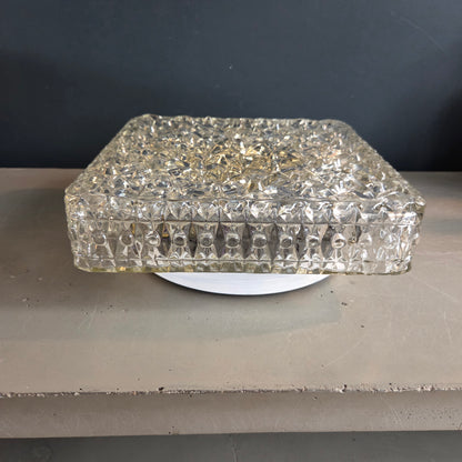 Plafonnier en verre moulé - Ref 1436