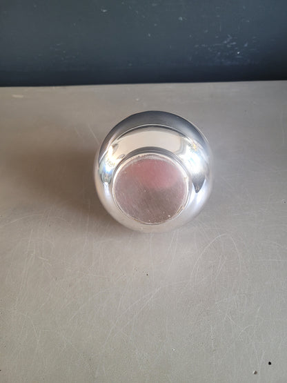 Boîte mini-bar poire en métal argenté- Ref 689