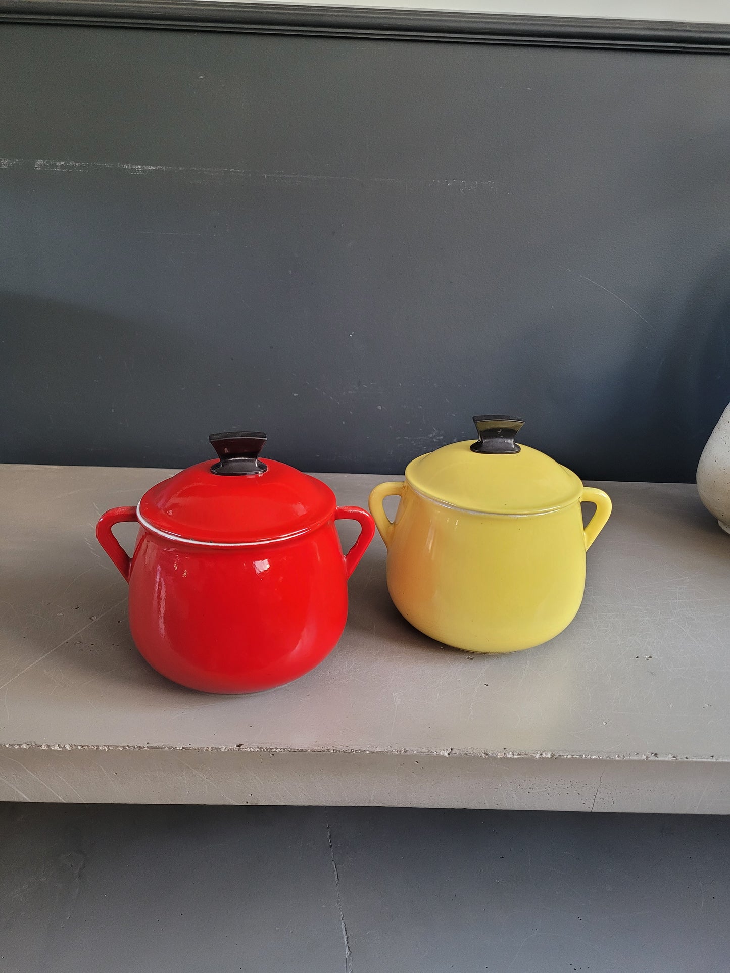 Paire de marmites en fonte émaillée - Ref 811