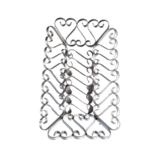 Panière à pain vintage en métal chromé forgé - Ref 710