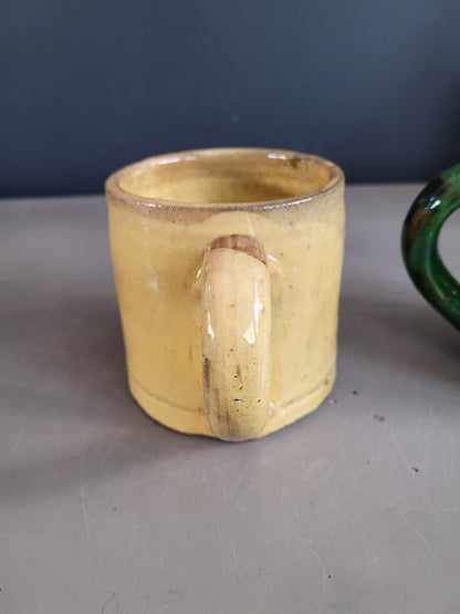 Paire de mugs en terre cuite - Meyssac Corrèze- Ref 492