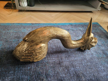 Tête de paon mural doré 85cm - Ref 610