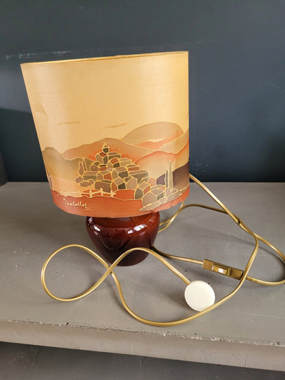 Lampe de table céramique et soie - Ref 500