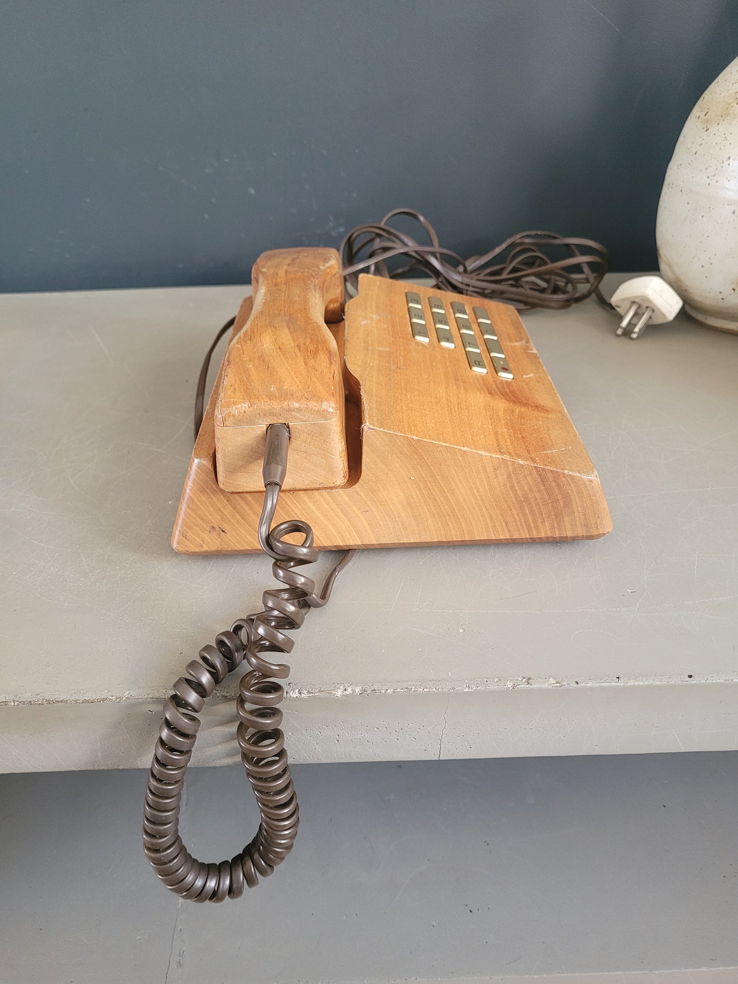 Téléphone en bois Gfeller Trub années 70 - Ref 552