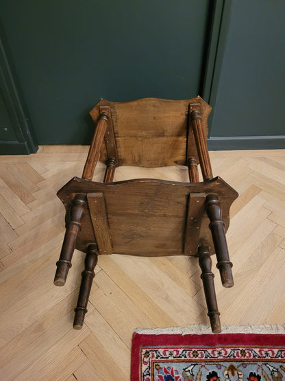 Sellette ancienne en bois gravé - Ref 698