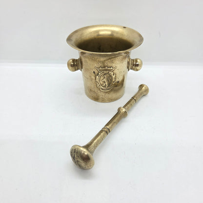 Mortier-pilon d'apothicaire ancien en laiton - Ref 1441
