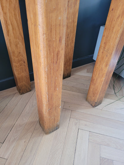 Authentique billot de boucher sur pieds - Bois de bout - Ref 755