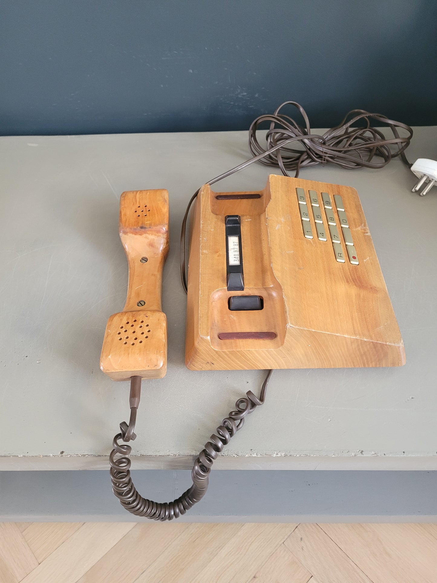 Téléphone en bois Gfeller Trub années 70 - Ref 552