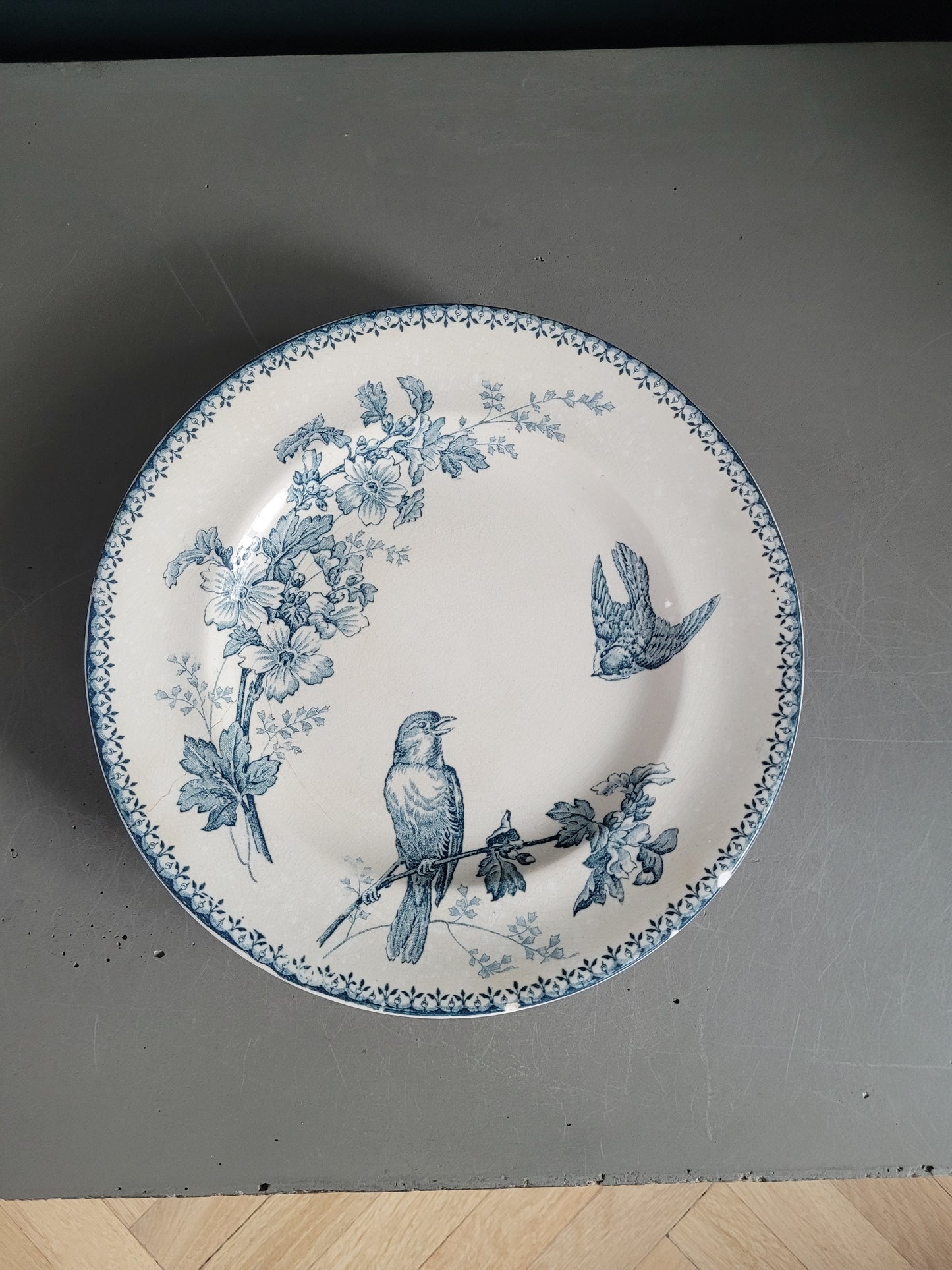 Longwy - 4 assiettes collection Mésange- Ref 545