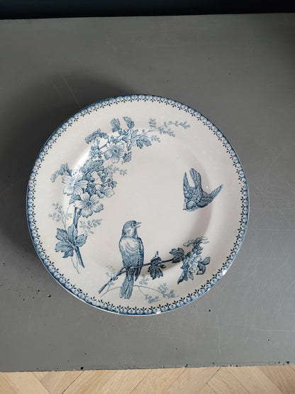 Longwy - 4 assiettes collection Mésange- Ref 545