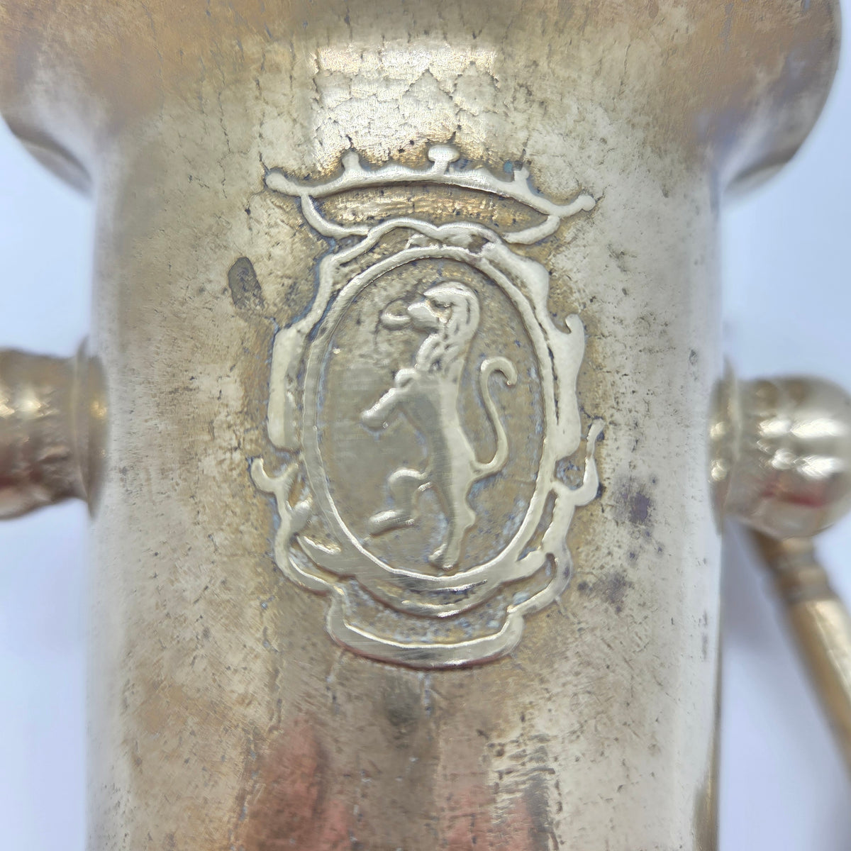 Mortier-pilon d'apothicaire ancien en laiton - Ref 1441