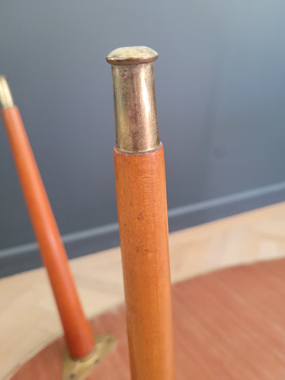 Table basse haricot années 50 en loupe d'orme - Ref 637