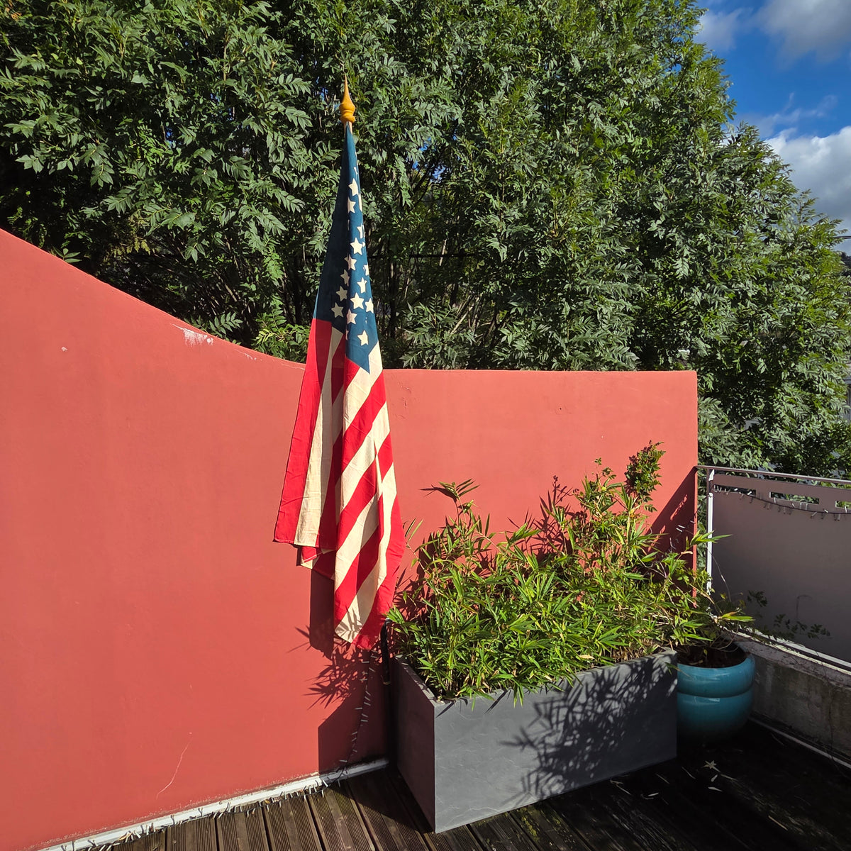 Grand drapeau de défilé - hampe 245cm - Ref 1423