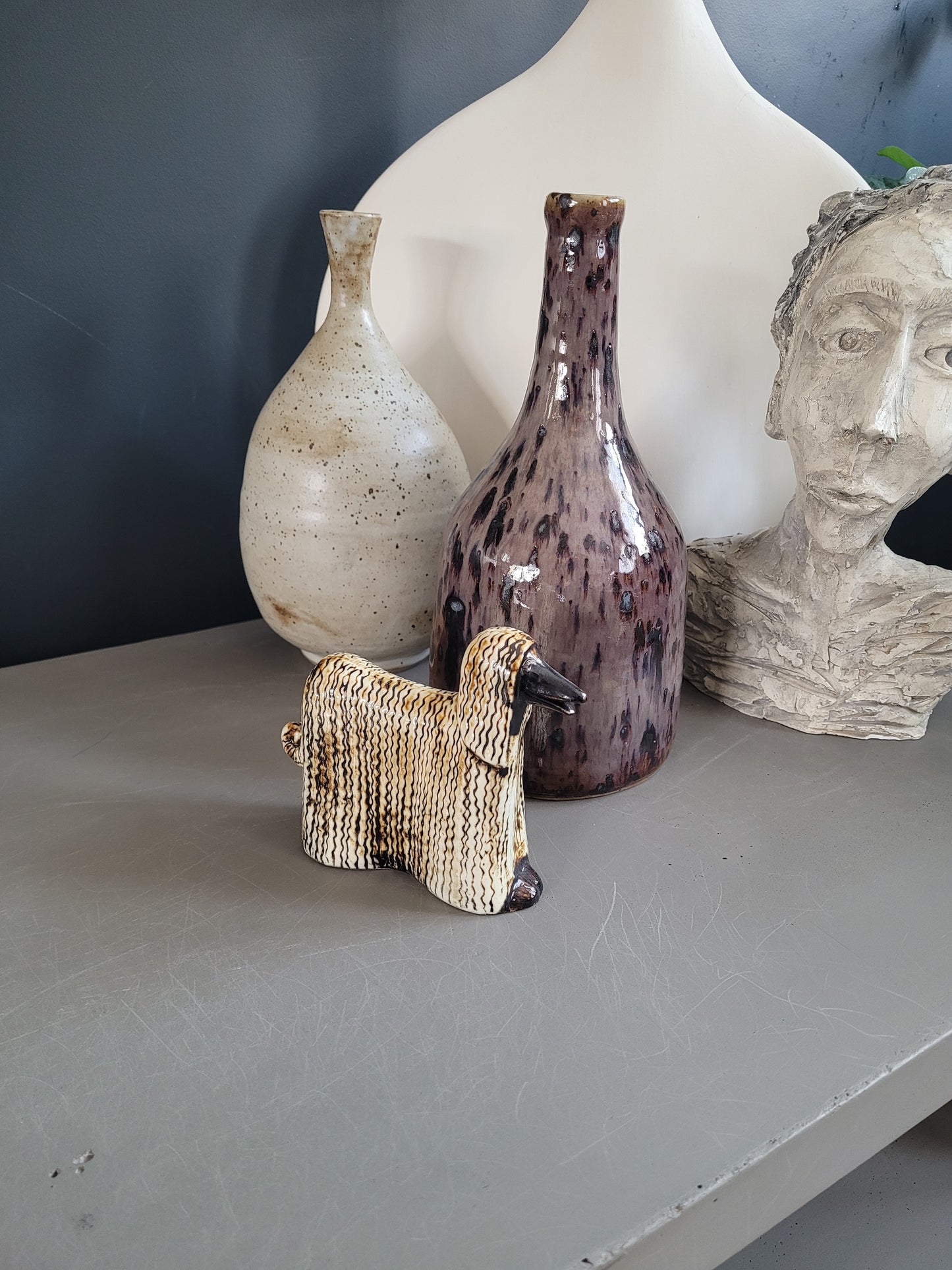 Levrier Afghan en céramique de Lisa Larson pour Gustavsberg - Ref 904