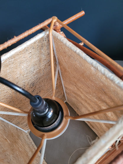 Paire de suspensions vintages en bambou - Ref 378