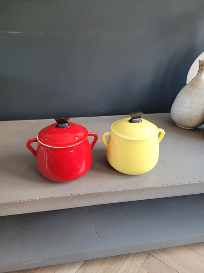 Paire de marmites en fonte émaillée - Ref 811