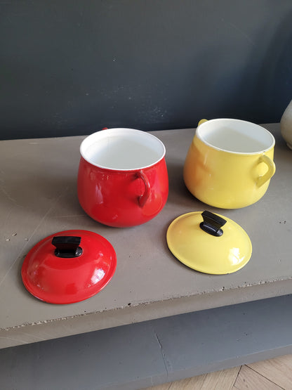 Paire de marmites en fonte émaillée - Ref 811