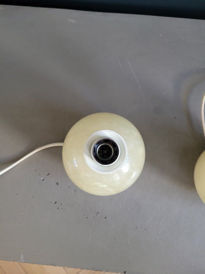 Paire de pieds de lampes boules en albâtre- Ref 639