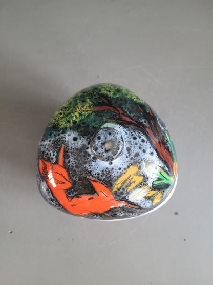 Bonbonnière Vallauris en céramique émaillée façon fat lava - Ref 395