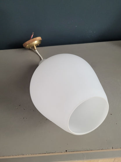 Suspension opaline poire vintage- Ref 457