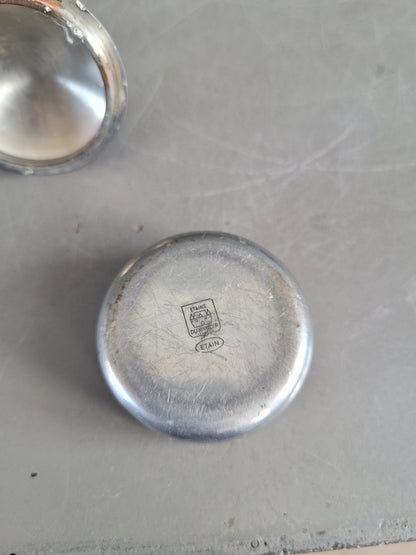 Boîte à dents ancienne en étain- Étains du Manoir - Ref 898