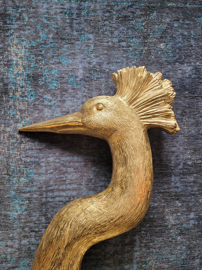 Tête de paon mural doré 85cm - Ref 610