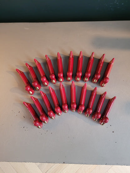 Lot de 20 porte-couteaux canards bordeaux et or - Ref 374