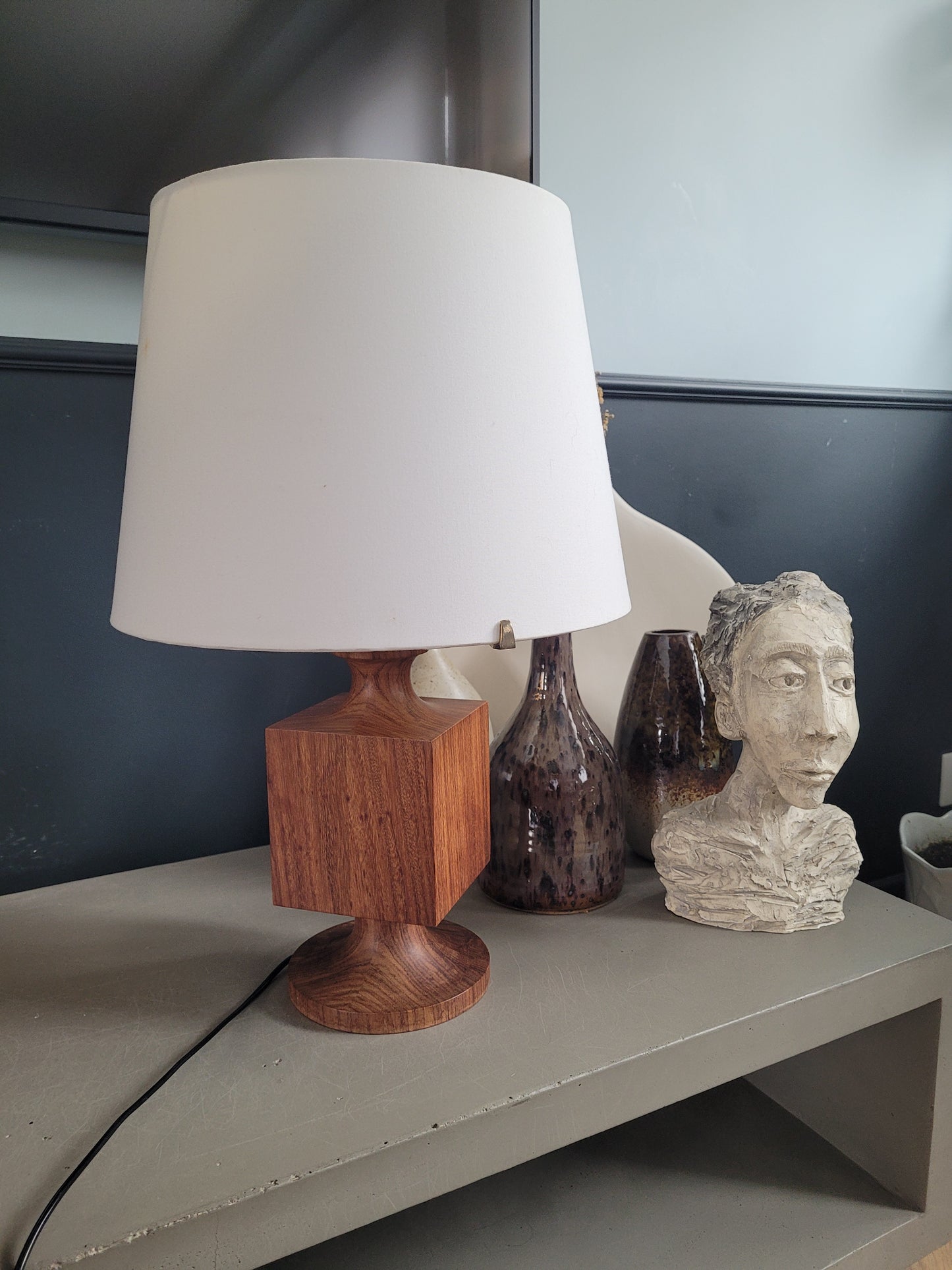 Lampe à poser en teck - Ref 618