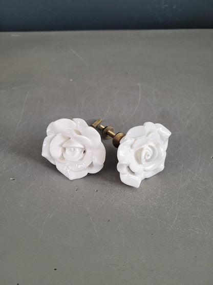 Paire de boutons de meubles en porcelaine- Ref 531