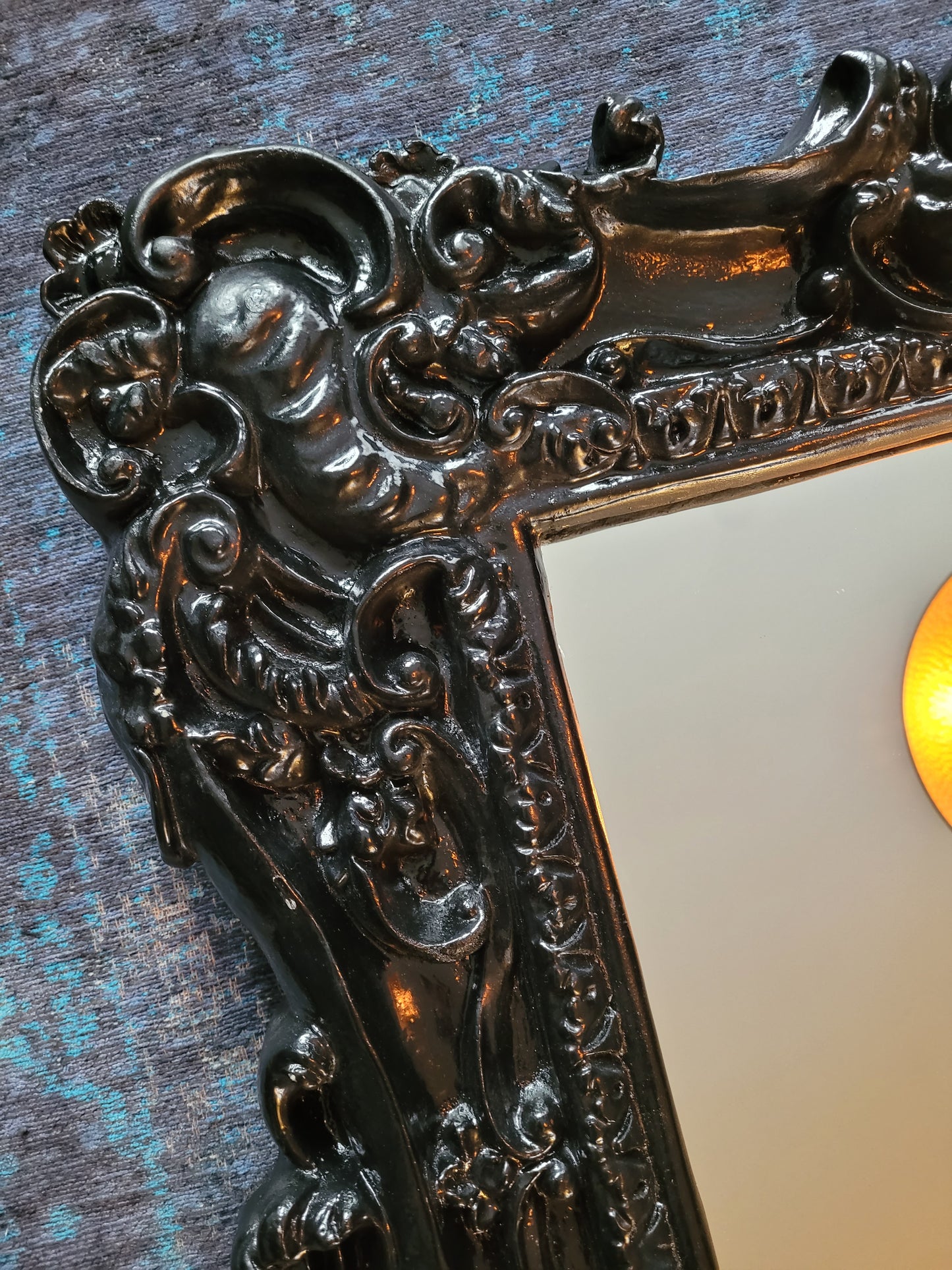 Miroir baroque façon stuc - Ref 614