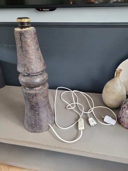 Pied de lampe vintage en béton  - pièce unique - Ref 498