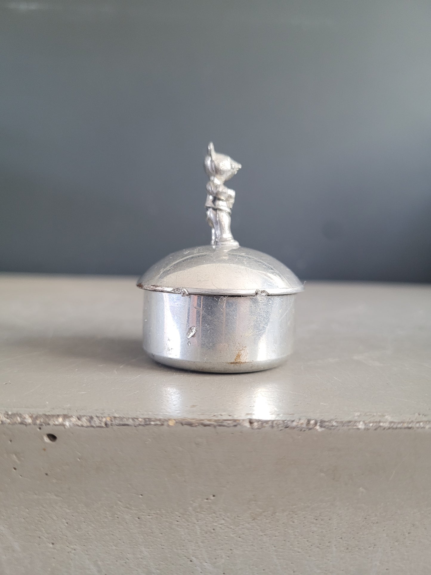 Boîte à dents ancienne en étain- Étains du Manoir - Ref 898