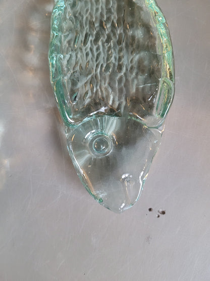 Paire de plats à sushis en verre pressé- Ref 749