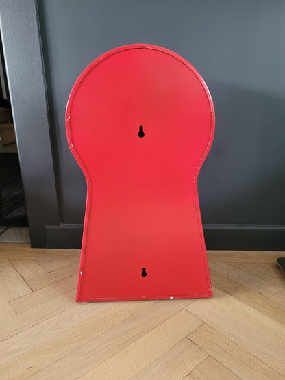 Horloge Ikea vintage rouge, design Thomas Eriksson - Grand modèle- Ref 373