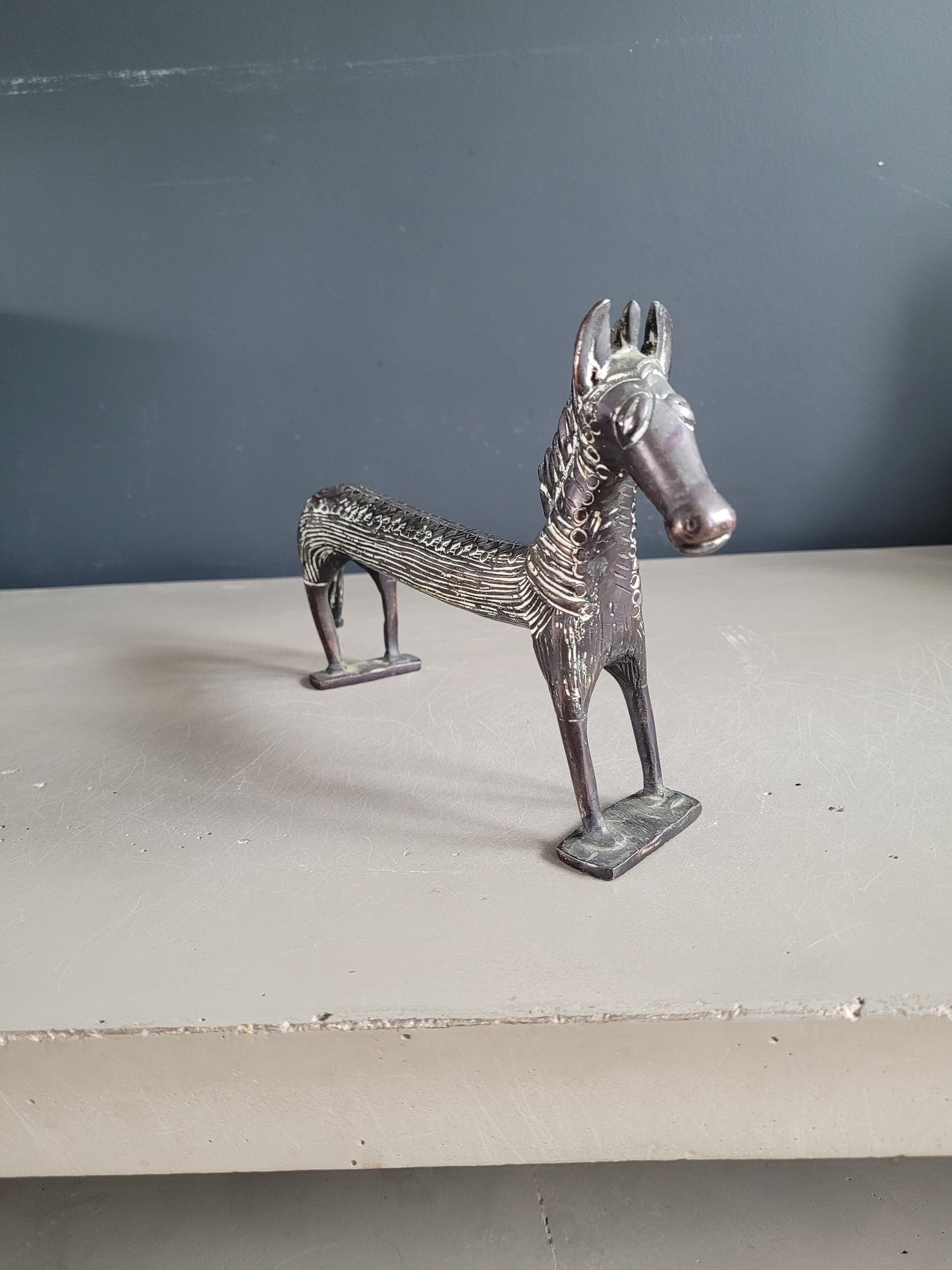 Statuette cheval en bronze - Ref 368